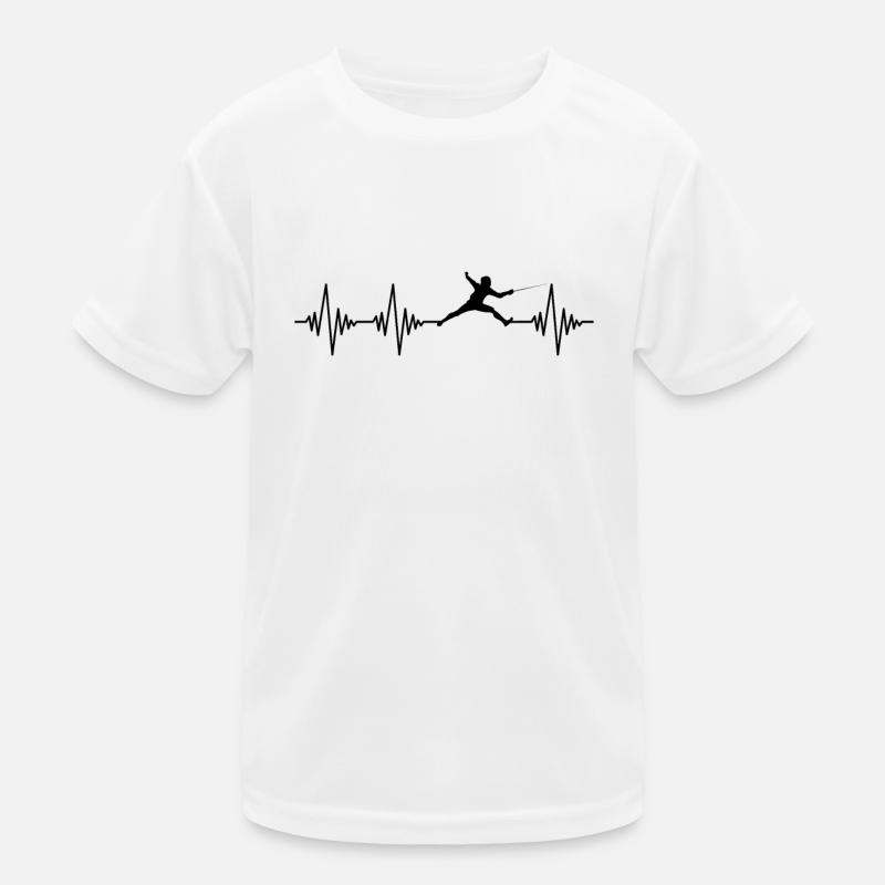 Fechten Herzschlag Kinder Funktions-T-Shirt