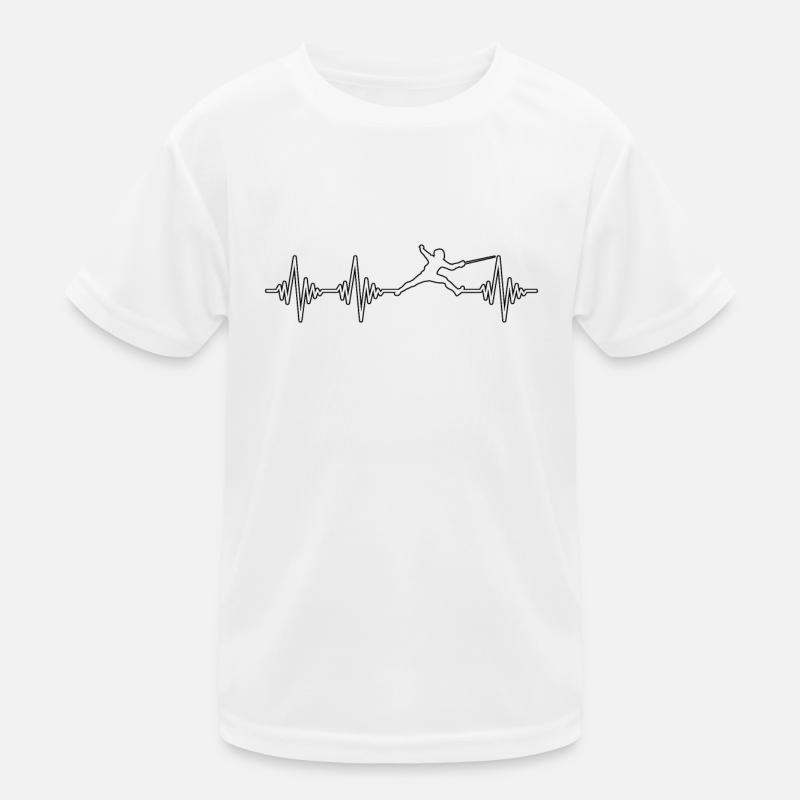 Fechten Herzschlag Kinder Funktions-T-Shirt