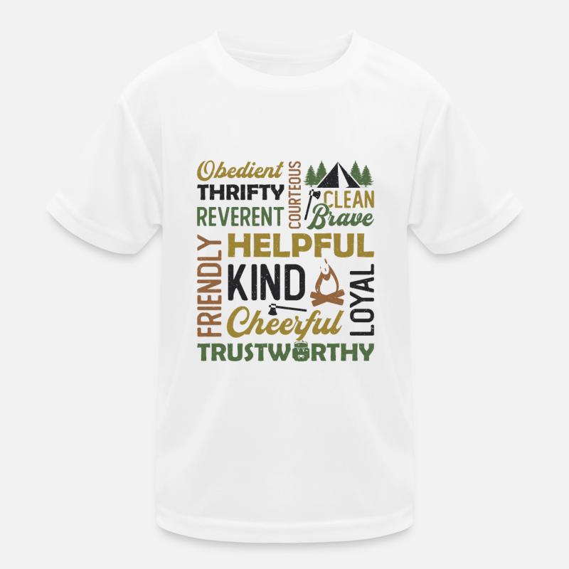 Scout Character Traits Scouting Kids Functional T-Shirt