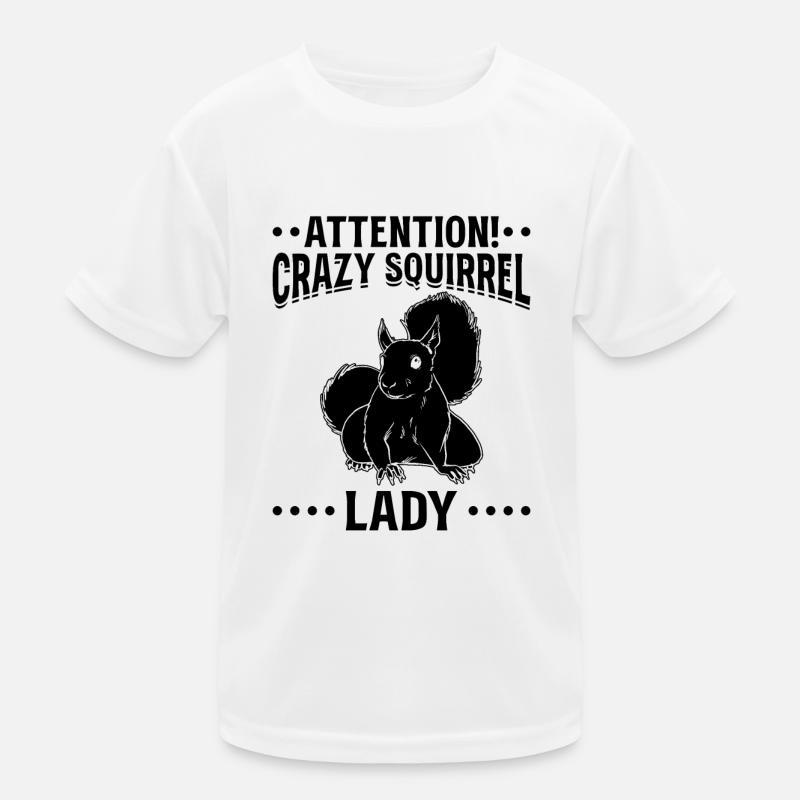 Attention! Crazy Squirrel Squirrel Kids Functional T-Shirt