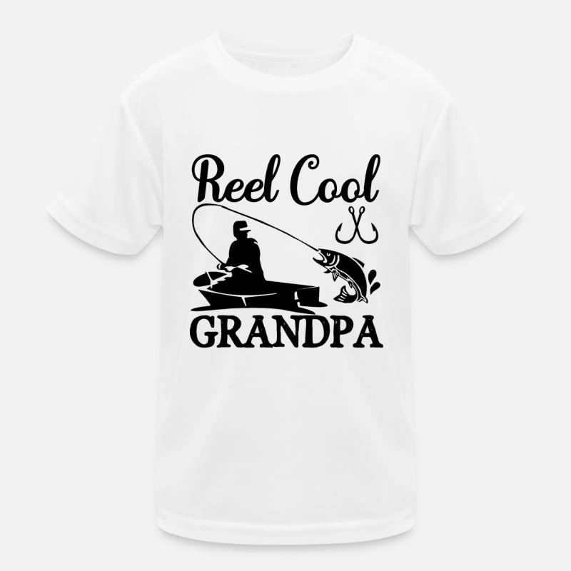 Angeln - Echt cooler Großvater Opa Kinder Funktions-T-Shirt