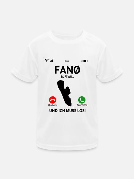 Fanø Fanö Dänemark Urlaub Idee - Kinder Funktions-T-Shirt - Weiß