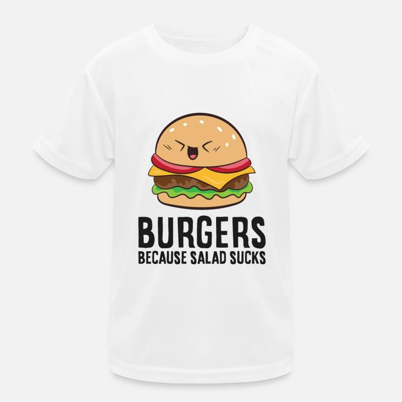 Burger Weil Salat scheiße ist Liebe Hamburger Kinder Funktions-T-Shirt