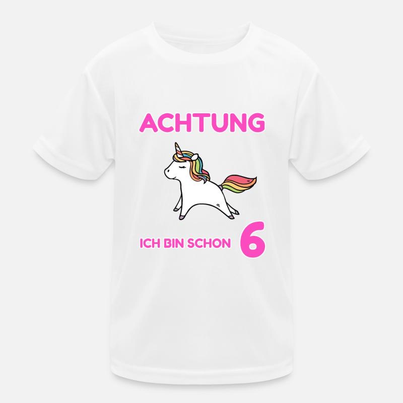Achtung ich bin schon 6 Kinder Funktions-T-Shirt