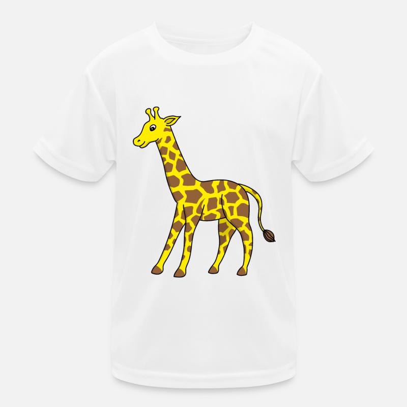 Giraffe Tiere Comic Kinder Geschenkidee - Kinder Funktions-T-Shirt - Weiß