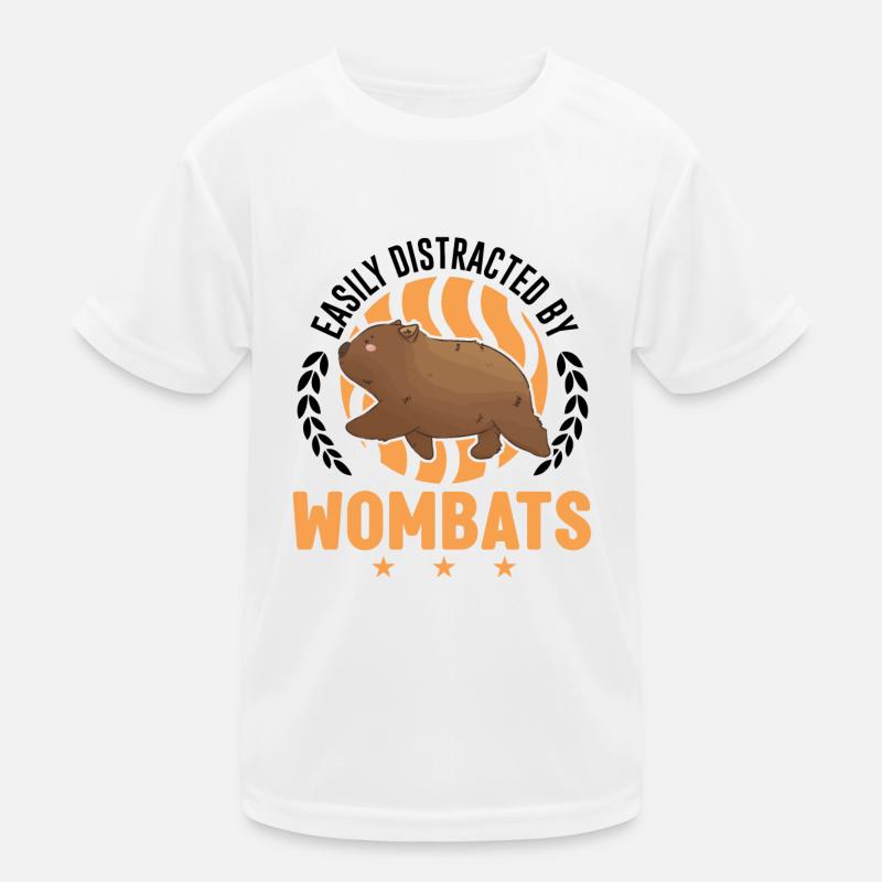 Easily distracted by Wombats Kinder Funktions-T-Shirt