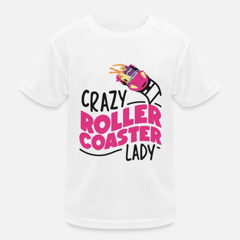Roller Coaster Girl Crazy Roller Kinder Funktions-T-Shirt