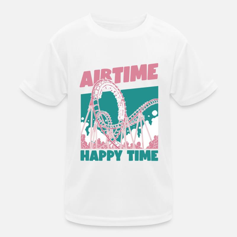 Roller Coaster Airtime Happy Time Kids Functional T-Shirt