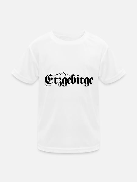 Erzgebirge Berg - Kinder Funktions-T-Shirt - Weiß
