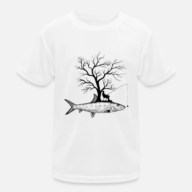 Graphic Tree - Fish Bone Fish Kids Functional T-Shirt