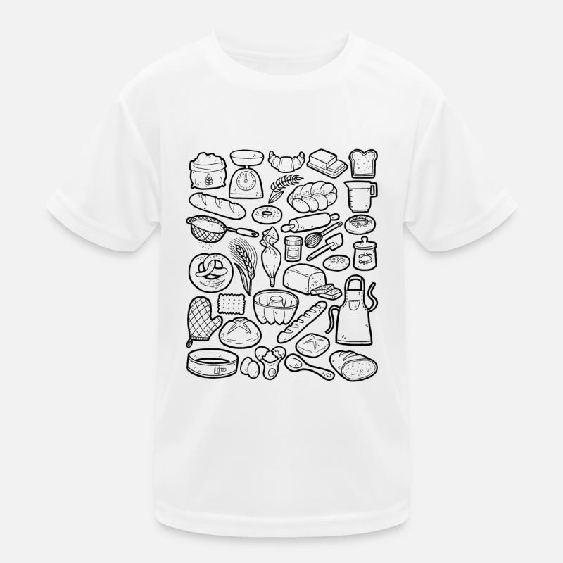 Baking & Bakery Doodles Kids Functional T-Shirt