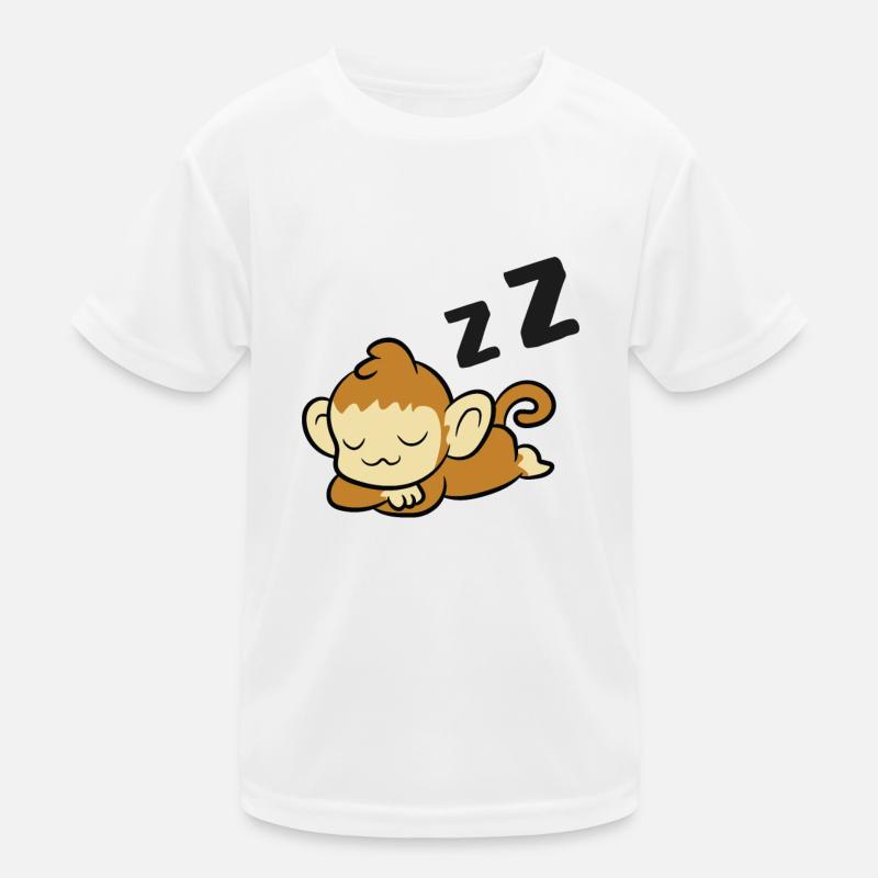 Sleeping Monkey Ape Tired Monkey Kids Functional T-Shirt