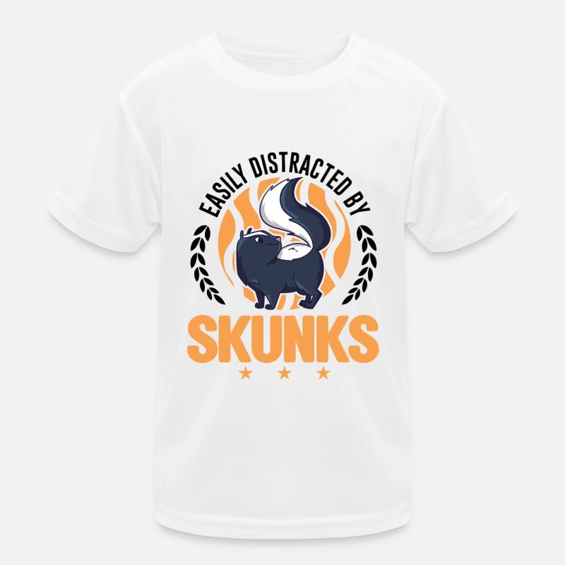 Easily distracted by Skunks Skunks Skunk Kids Functional T-Shirt