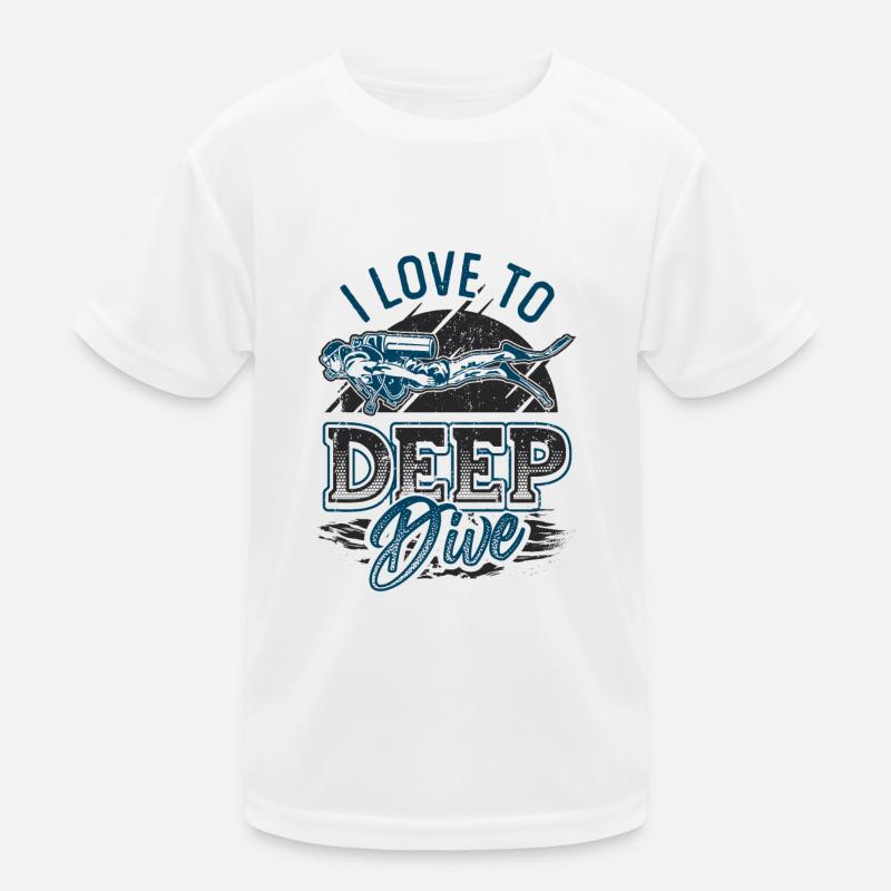 Ich liebe Deep Dive Scuba Diving Kinder Funktions-T-Shirt