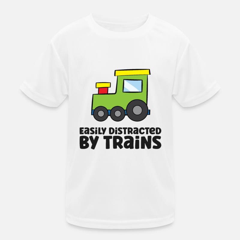 Facilement distrait par les trains T-shirt sport Enfant