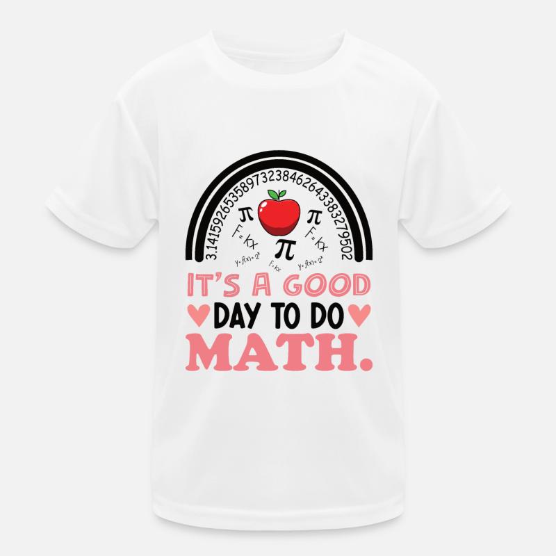 Mathe Mathematik Mathematiker Schule Nerd Geschenk - Kinder Funktions-T-Shirt - Weiß