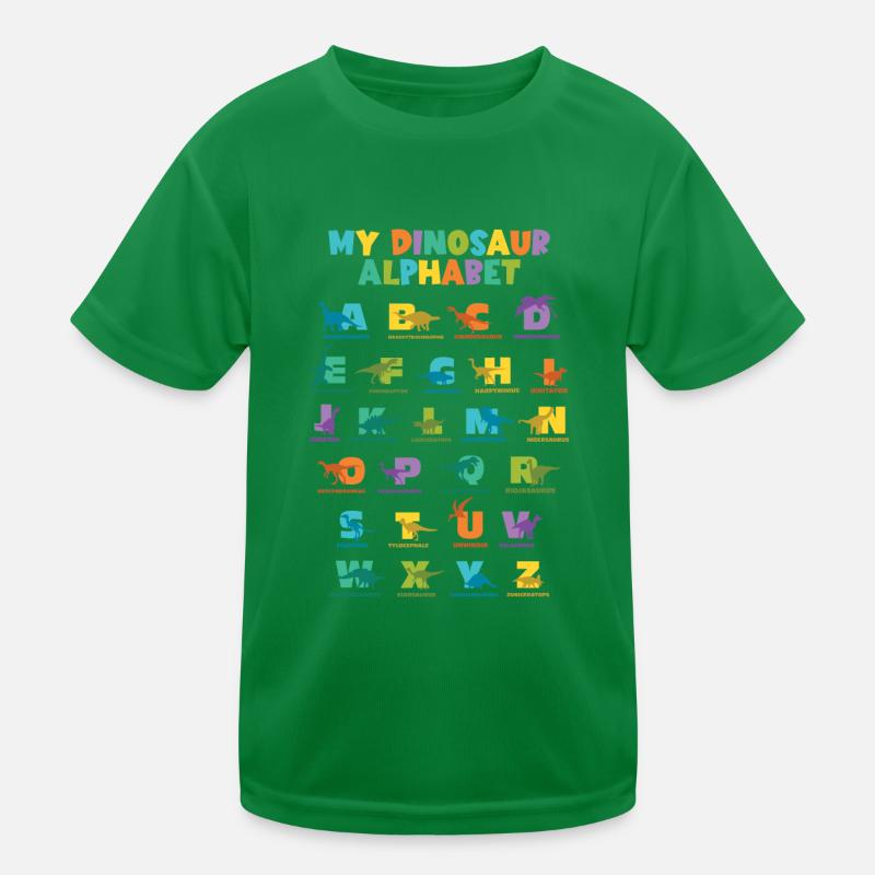 Dinosaurier Alphabet Learn Primer Geschenk Kinder Funktions-T-Shirt
