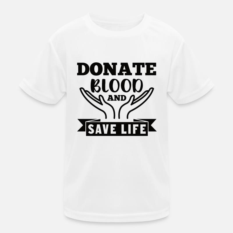 Blutspende Blutspenden Blutspender Kinder Funktions-T-Shirt