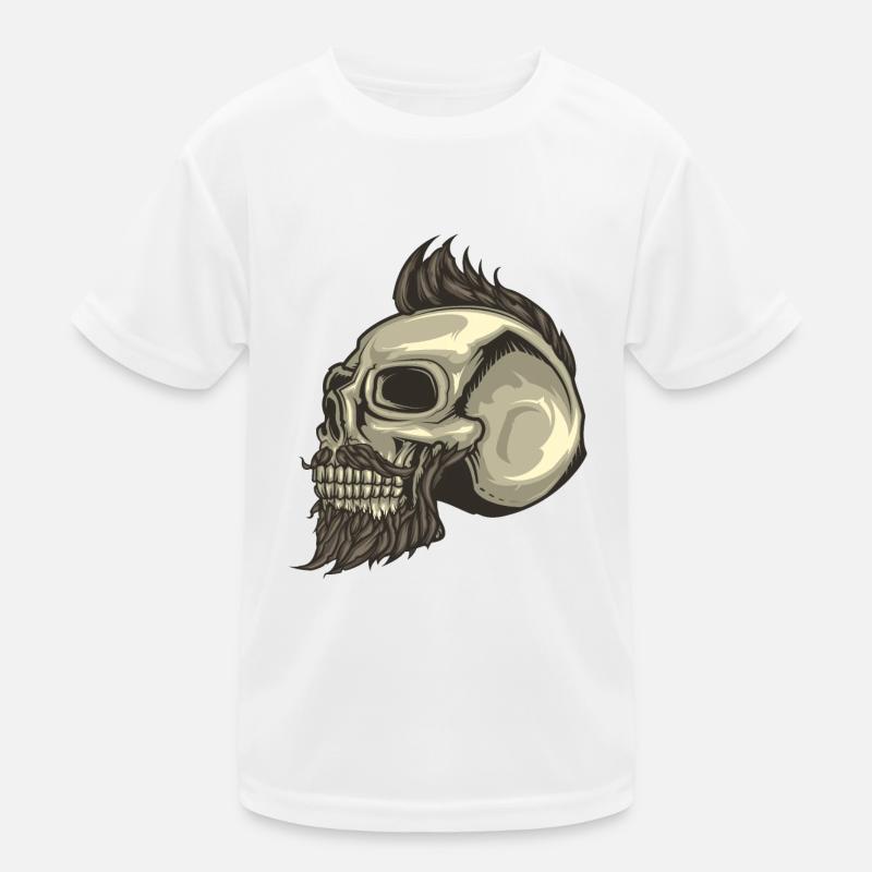 Skull Beard Kids Functional T-Shirt