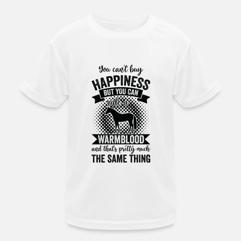 Reiten - Warmblut Pferd Kinder Funktions-T-Shirt
