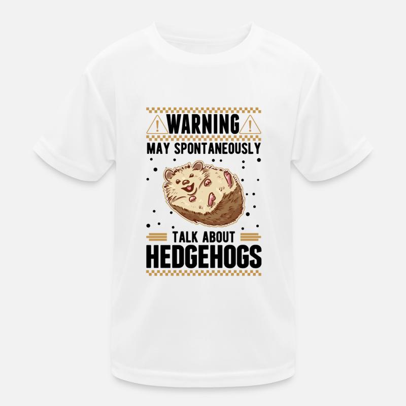 Warnung Igel Stacheligel Kinder Funktions-T-Shirt