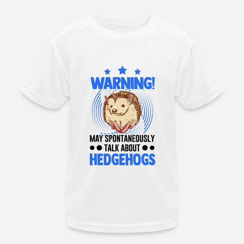 Warnung Igel Stacheligel Kinder Funktions-T-Shirt
