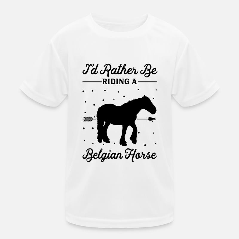 Ein Belgisches Pferd Reiten Kinder Funktions-T-Shirt