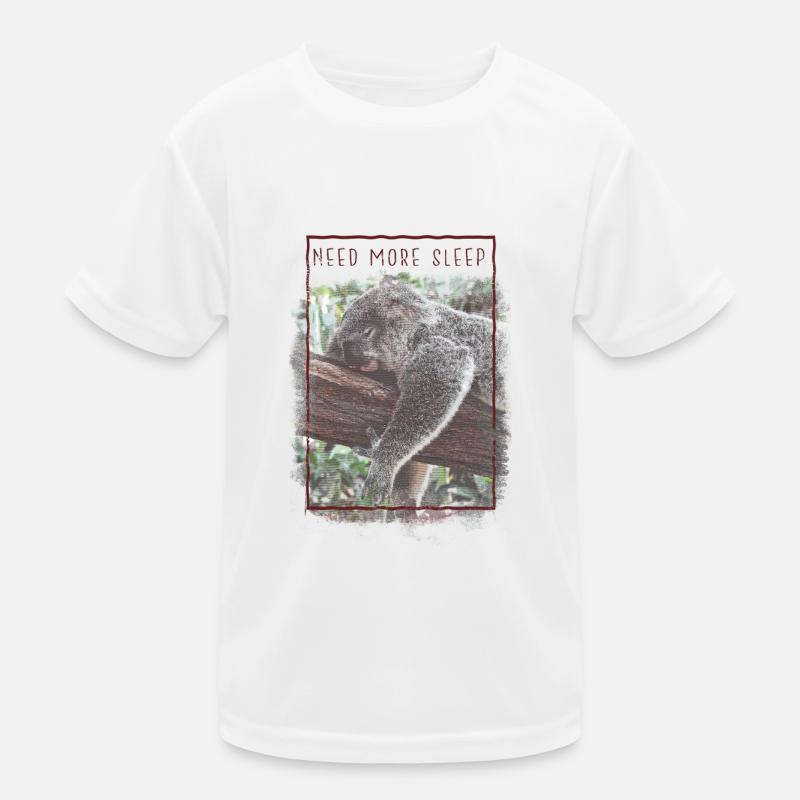 Need More Sleep Schlaf Koala Pyjama Kinder Funktions-T-Shirt