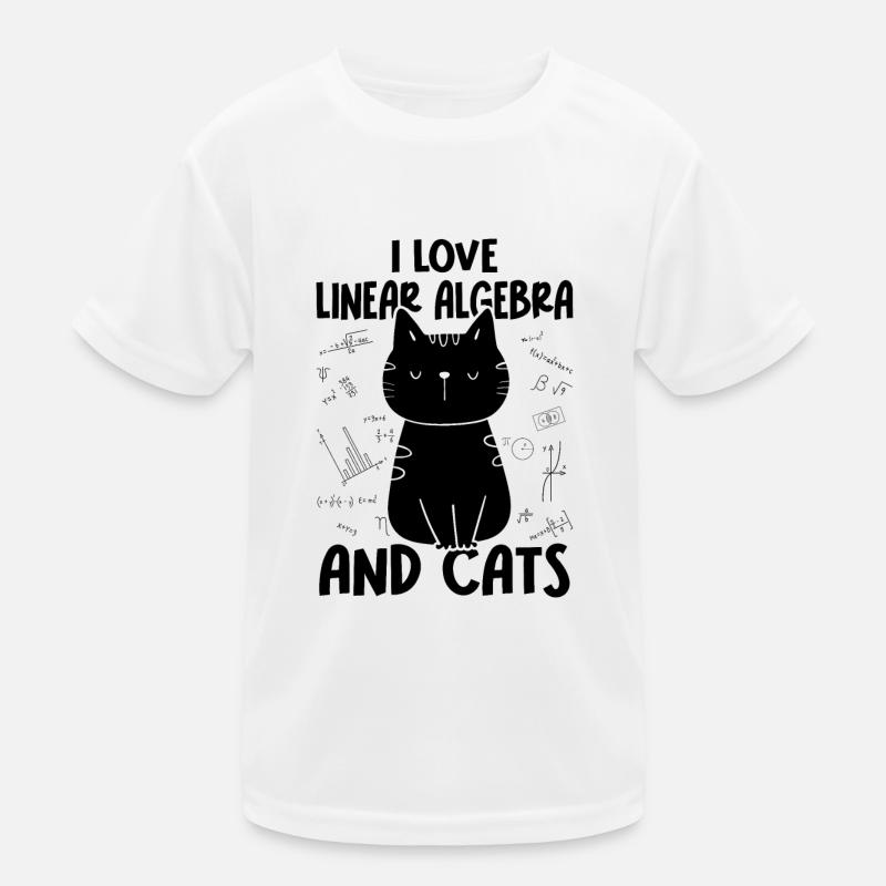 I Love Cats - Linear Algebra Kids Functional T-Shirt