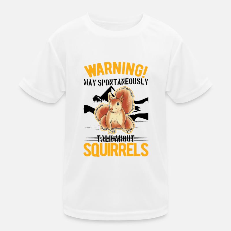Warnung Eichhörnchen Grauhörnchen Kinder Funktions-T-Shirt