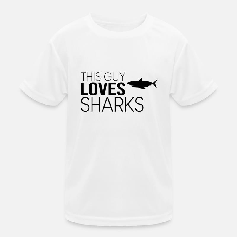 Type Shark Saying Kids Functional T-Shirt
