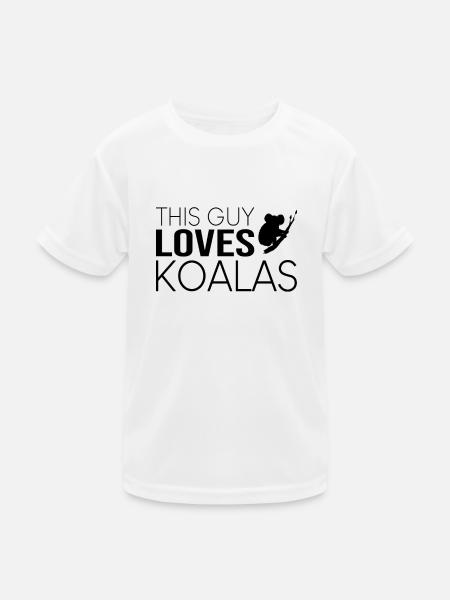 Typ Koala Spruch - Kinder Funktions-T-Shirt - Weiß - Vorne