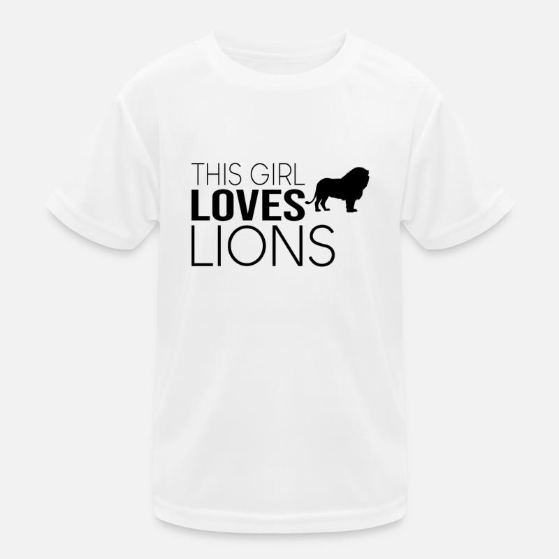 Mädchen Löwe Spruch Kinder Funktions-T-Shirt