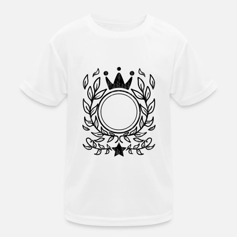 Ornament mit Krone Kinder Funktions-T-Shirt