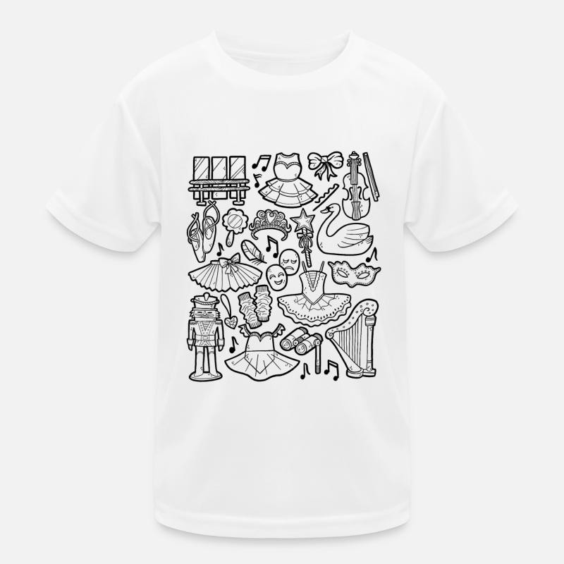 Ballett Doodle Kinder Funktions-T-Shirt