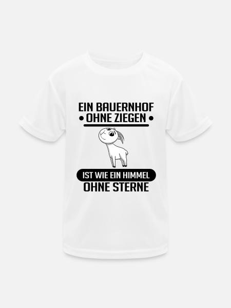 Ziege Ziegenbock Bock - Kinder Funktions-T-Shirt - Weiß