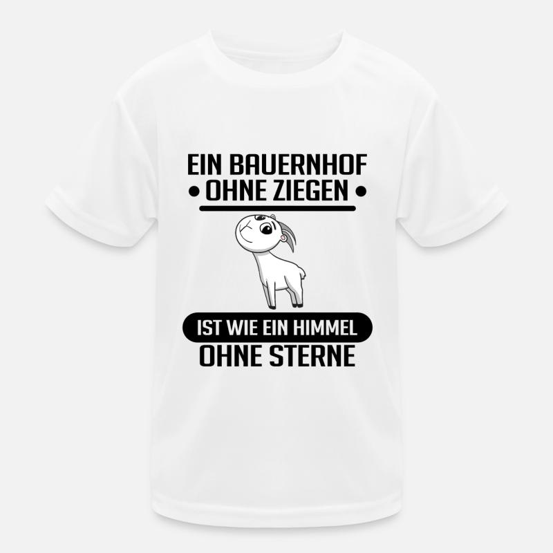Ziege Ziegenbock Bock - Kinder Funktions-T-Shirt - Weiß