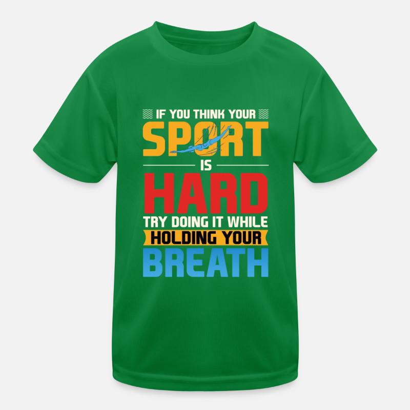 Diving Divers Diving Hold your breath Kids Functional T-Shirt