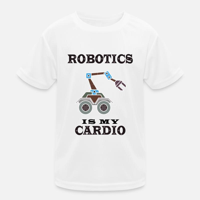 Ironic Saying Robotics as Cardio Engineering Kids Functional T-Shirt