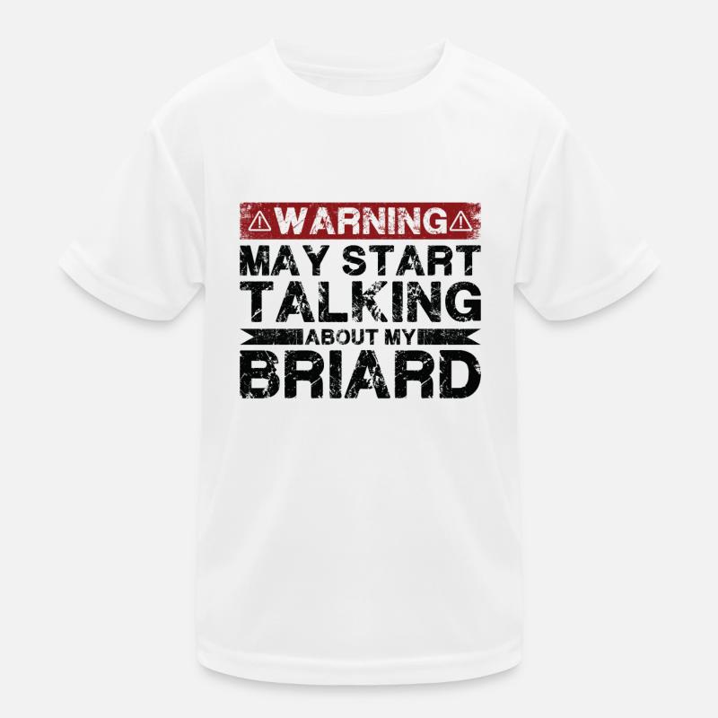 Talk about Briard Kids Functional T-Shirt
