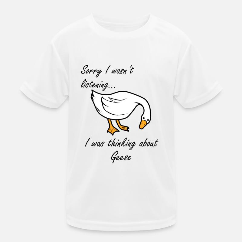 Nachdenken an Gänse Nette Natur Wildlife Goose Kinder Funktions-T-Shirt