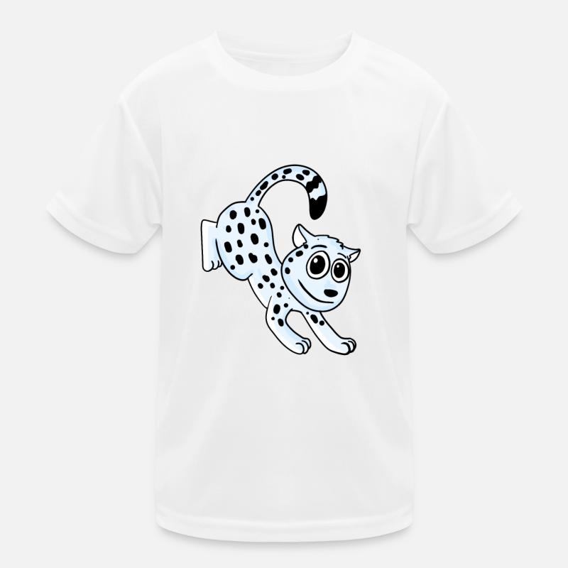 Schneeleopard Leopard Kinder Funktions-T-Shirt