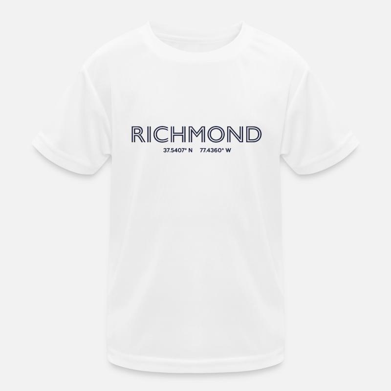 USA City Coordinates - Richmond Kids Functional T-Shirt