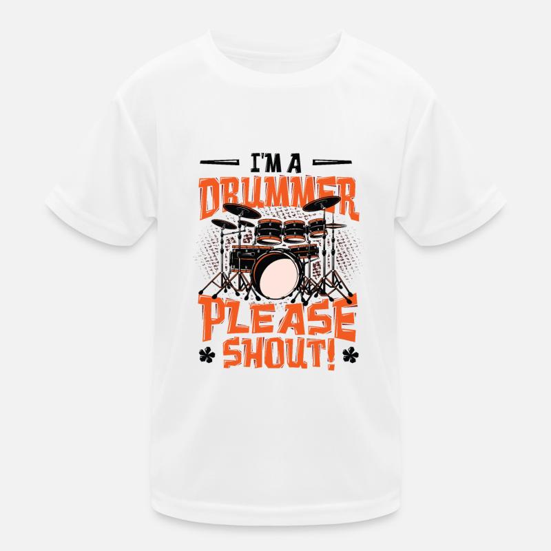 Ich Bin Ein Schlagzeuger Bitte Schreien Kinder Funktions-T-Shirt