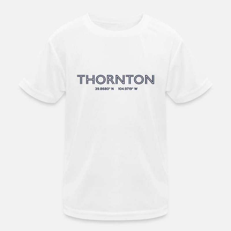 USA City Coordinates - Thornton Kids Functional T-Shirt
