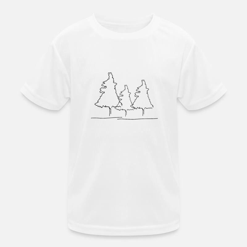 Tree Lineart Kids Functional T-Shirt
