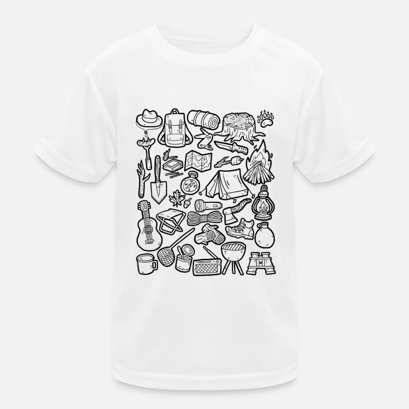 Camping Kinder Funktions-T-Shirt