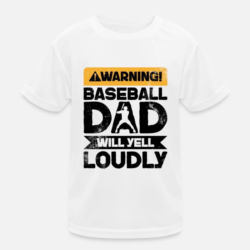 Warnung Wird Schreien - Baseballvater Kinder Funktions-T-Shirt