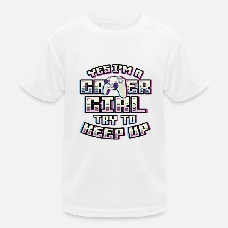 Ja, Ich Bin Ein Gamer-Mädchen. T-shirt sport Enfant