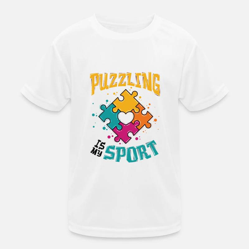Puzzle is my sport puzzle lover Kids Functional T-Shirt